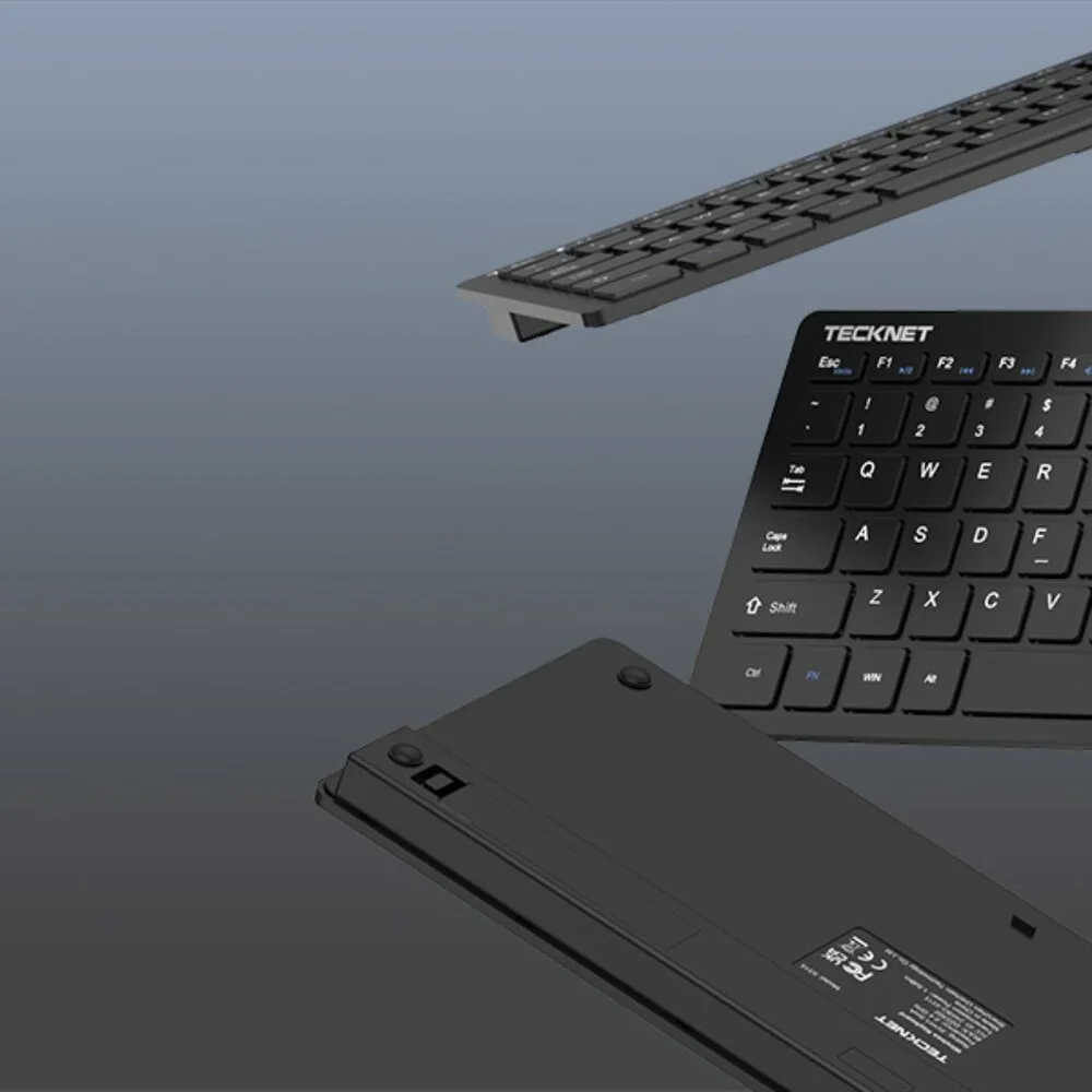 Mini Wireless Keyboard & Mouse Set – Bluetooth, Quiet Clicks